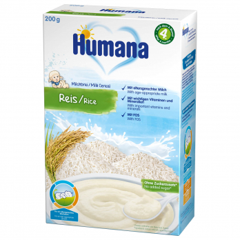 Каша Humana молочна рисова, 200 г