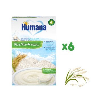 Каша Humana молочна рисова, 200 г ( 6 шт) ( термін придатності 07.09.2023)